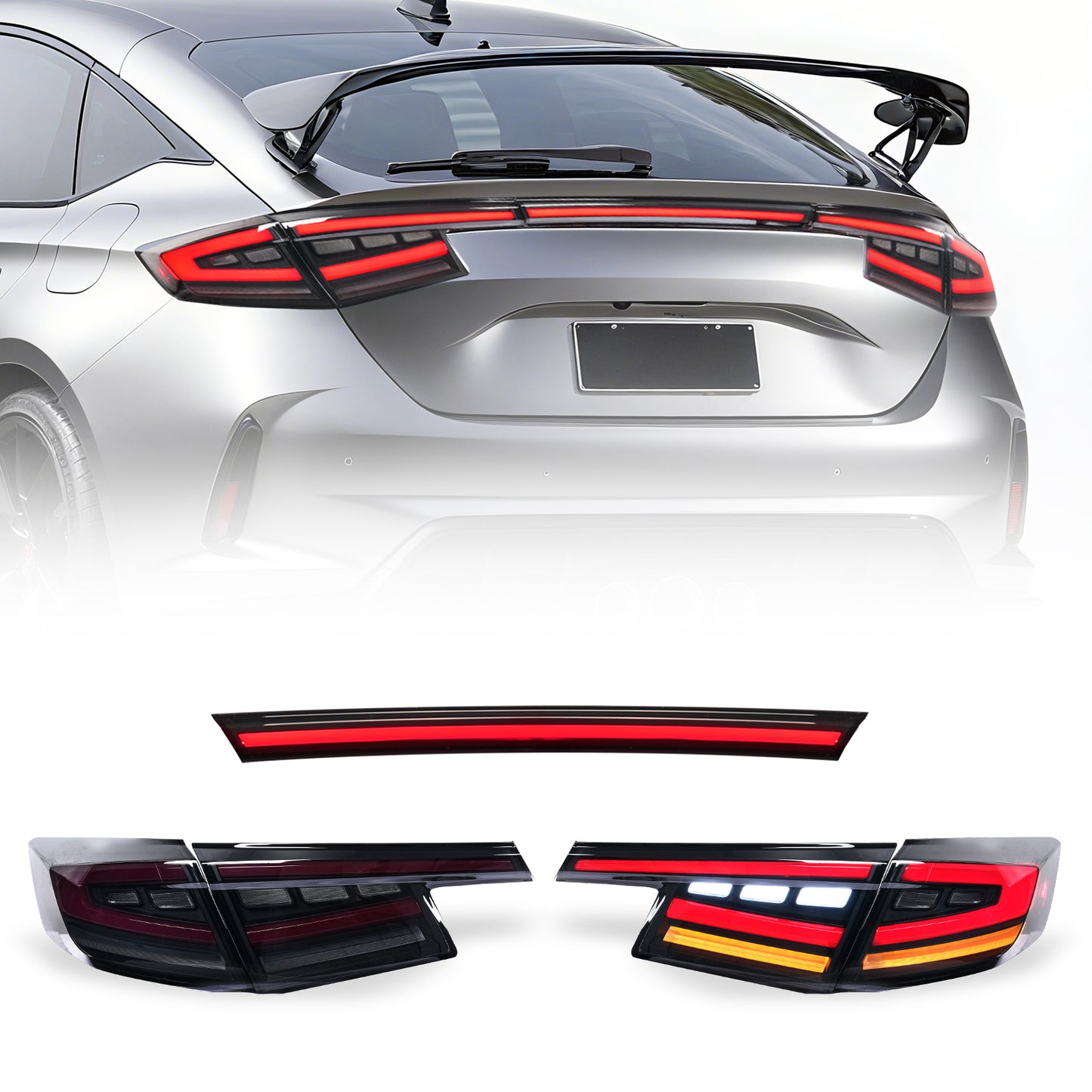 Archaic LED Tail Lights Aseembly For 11th Gen Honda Civic Type R 2022-2025