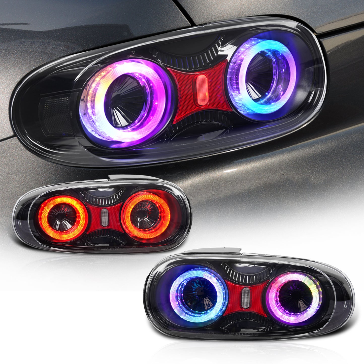 Archaic LED Tail Lights Assembly For Mazda Miata MX-5 NC Mazda Roadster 2005-2015 RGB Running Light