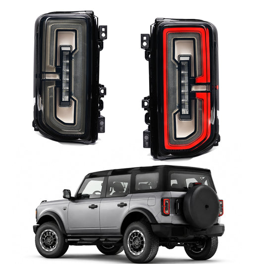 Archaic Full LED Tail Lights for Ford Bronco 2021–Up | Sequential Turn Signals