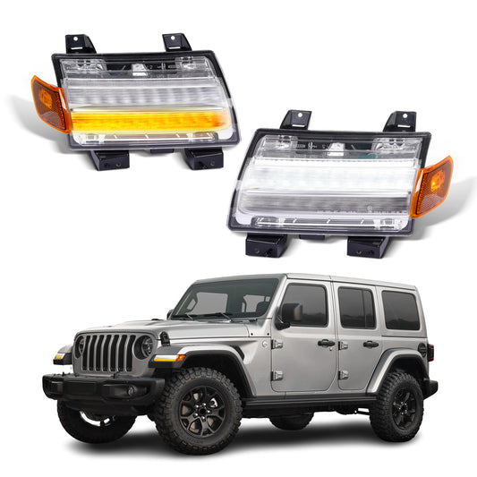 LED Fender Flare Turn Signal Lights for Jeep Wrangler JL Gladiator JT | Sequential Dynamic Amber Marker Lights