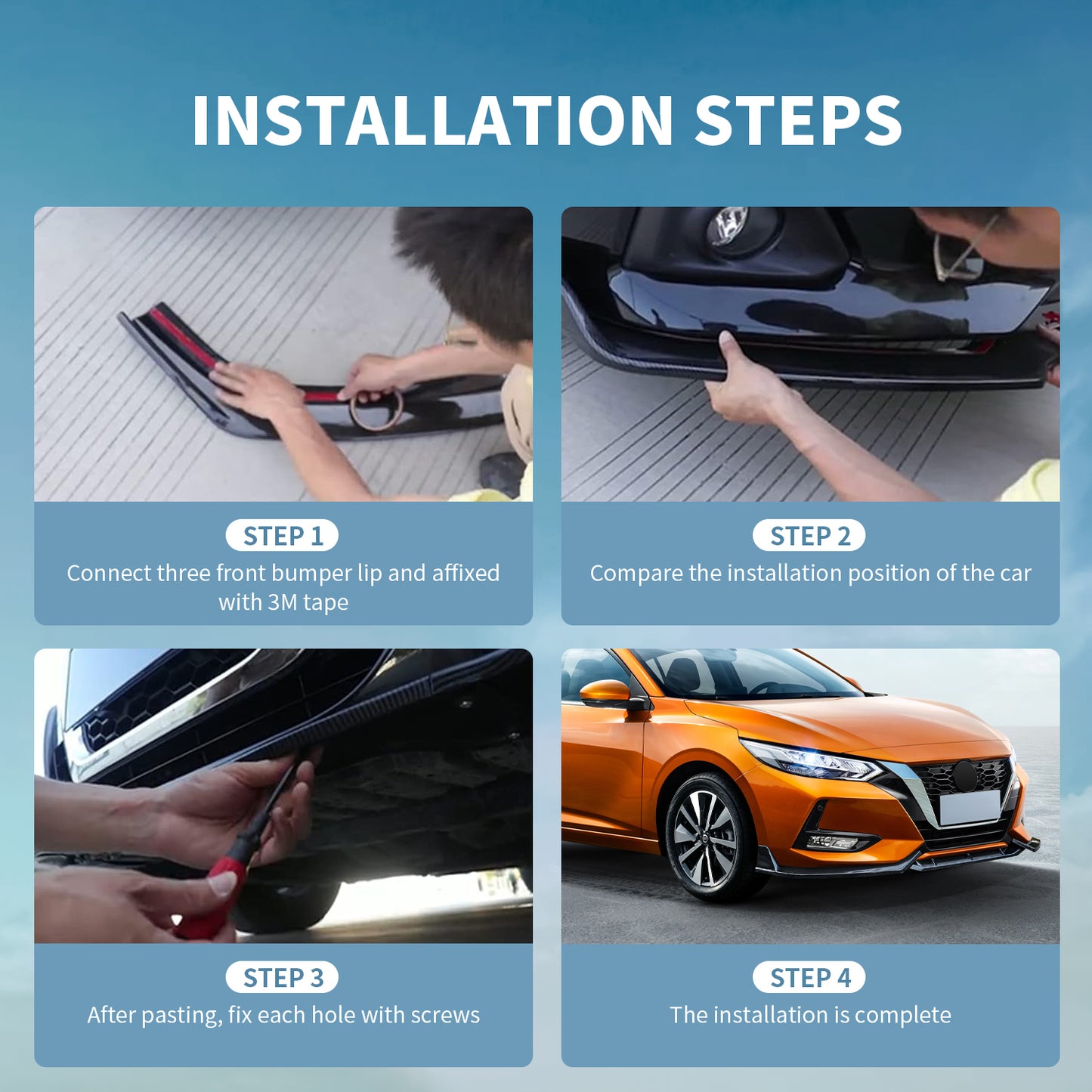 Archaic Front Bumper Lower Lip For Nissan Sentra Sylphy 2020