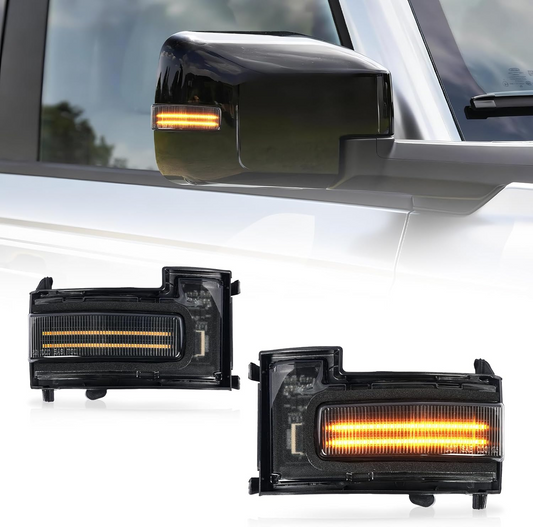 Archaic LED Side Mirror Marker Lights For 2021-2025 Ford Bronco Amber/White DRL Pair
