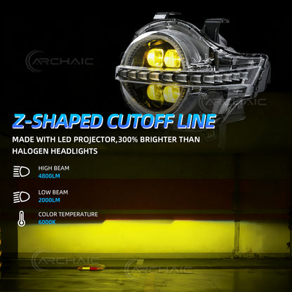 Archaic LED Headlight Assembly For GWM Tank 300 2019-2025 RGB DRL