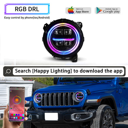 Projector LED Headlights for 2018–2026 Jeep Wrangler JL JLU & 2020–2026 Gladiator JT