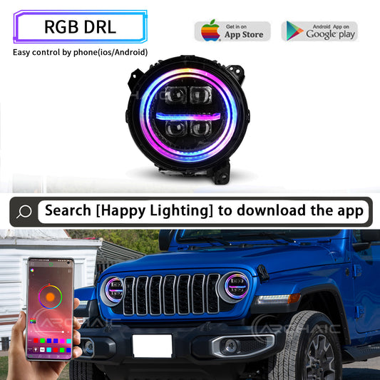 Projector LED Headlights for 2018–2026 Jeep Wrangler JL JLU & 2020–2026 Gladiator JT