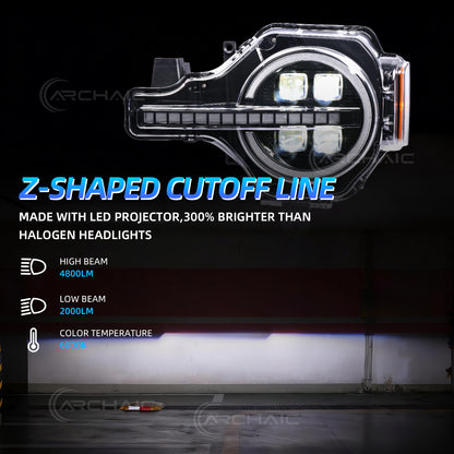Archaic LED Headlights for Ford Bronco 2021–2026 | App-Controlled DRL