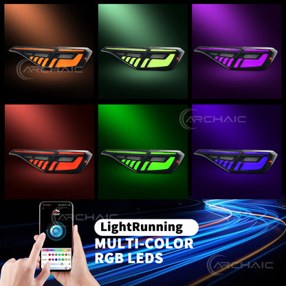 Archaic RGB LED Tail Lights For 11th Gen Honda Civic Sedan 2022-2025