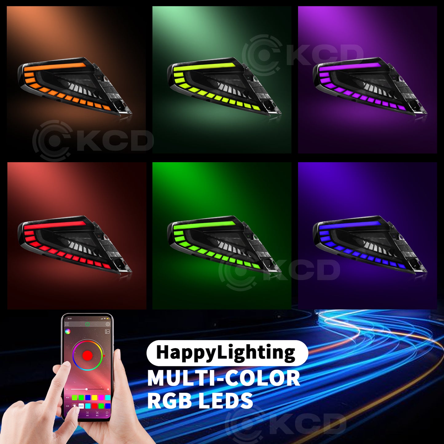 RGB LED Tail Lights Assembly for 2022-2025 Subaru WRX VB, APP Controlled Dynamic Rear Lamps, Plug & Play (Pair)