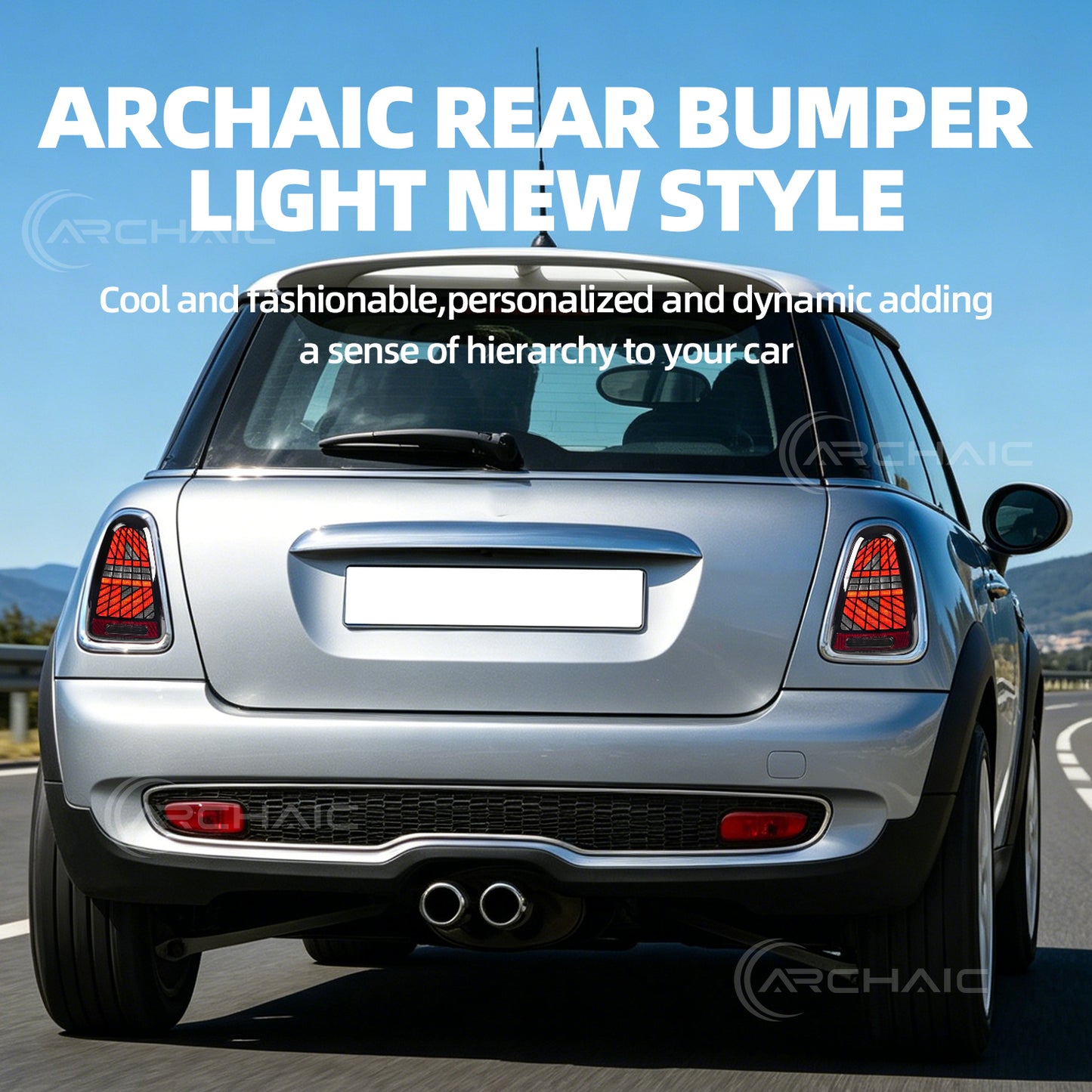 Archaic LED Tail Lights Assembly For Mini Cooper R56 R57 R58 R59 3 Models Startup Animation