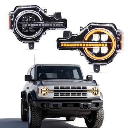 Archaic LED Headlights for Ford Bronco 2021–2026 | App-Controlled DRL