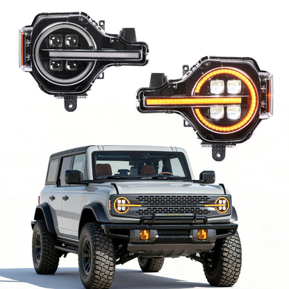 Archaic 4-Lens LED Projector Headlights for Ford Bronco 2021–2026
