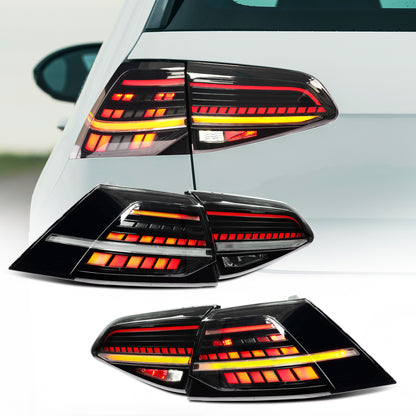 Archaic LED Taillight Assembly For VW Golf 7/7.5 2013-2019 Startup Animation
