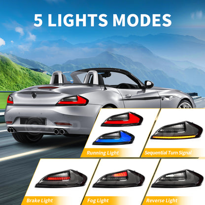 LED Tail Lights for BMW Z4 E89 2009-2016 Sequential Rear Lamps Startup Animation