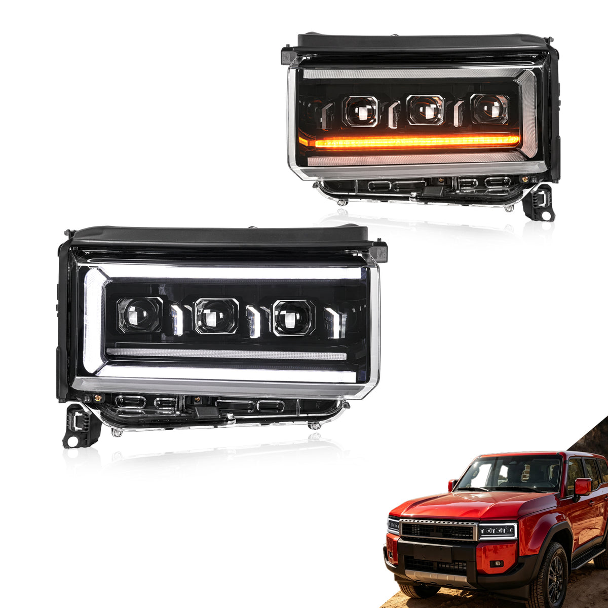 Archaic LED Headlights for Toyota Land Cruiser LC250 2024-2026