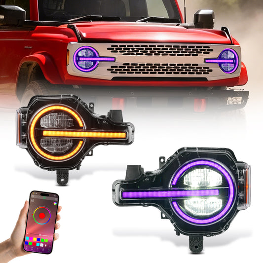 Startanimation für ältere LED-Scheinwerfer für Ford Bronco 2021-2025