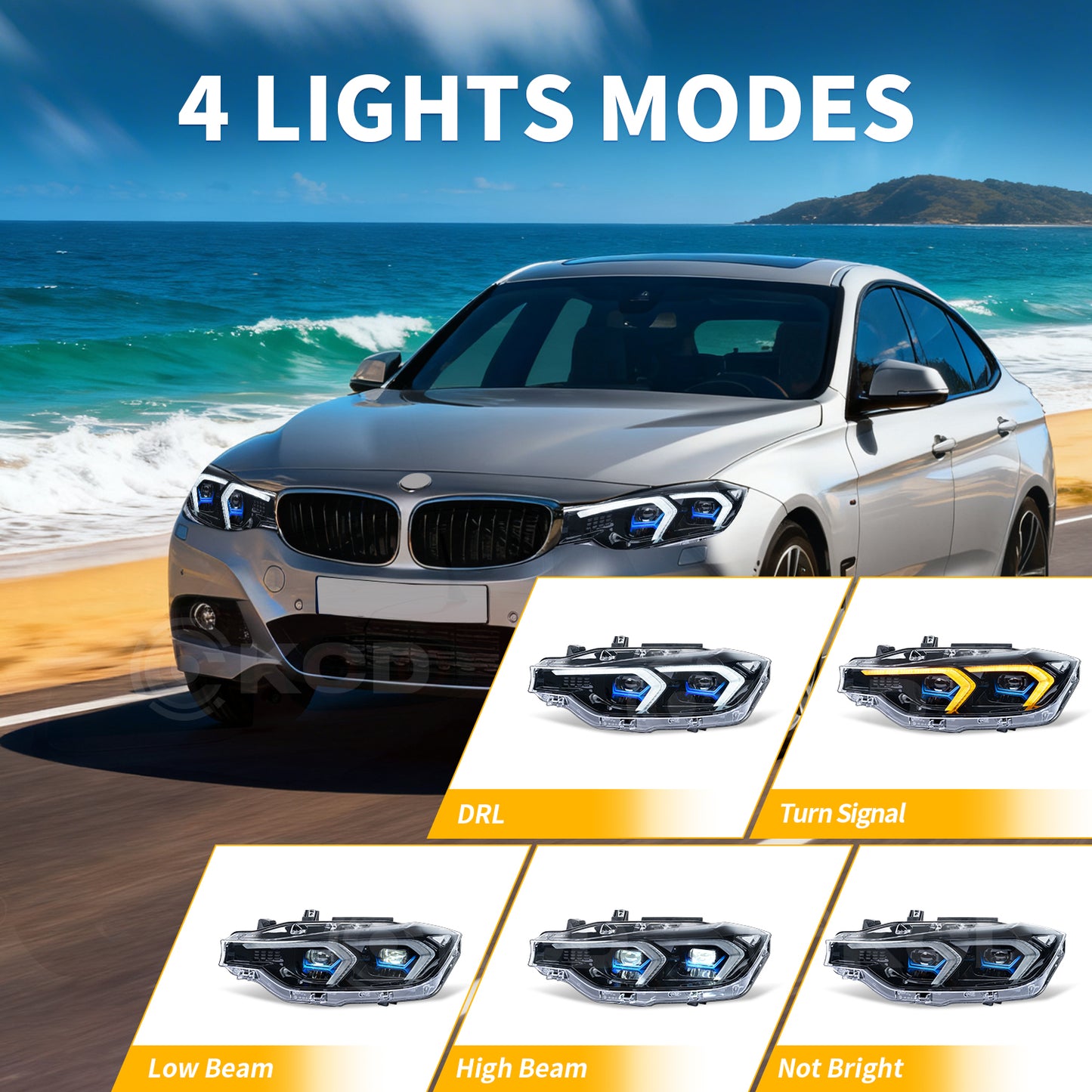 Archaic LED Headlight Assembly For BMW 3 Series F30 F35 2013-2022