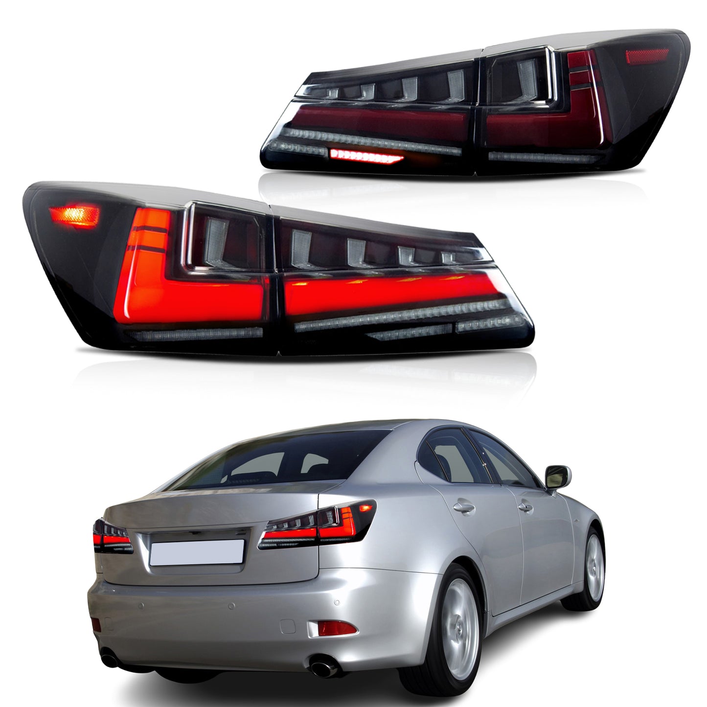 Archaic LED Taillight Assembly For Lexus IS250 2006-2012 Sequential Turn Signal