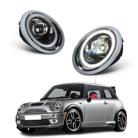 Archaic LED Headlight Assembly For Mini Cooper R50 R52 R53 2002-2008