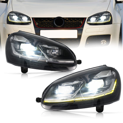 Archaic LED Projector Headlights for Volkswagen Golf MK5 Rabbit 2006–2010