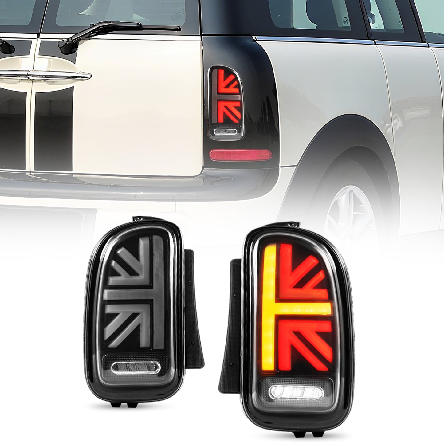 Archaic LED Tail Lights Assembly For Mini Clubman Cooper R55 JCW 2007-2014