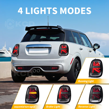 Archaic LED Taillight Assembly For Mini Cooper F55 F56 F57 2014-2024 Sequential Turn Signal