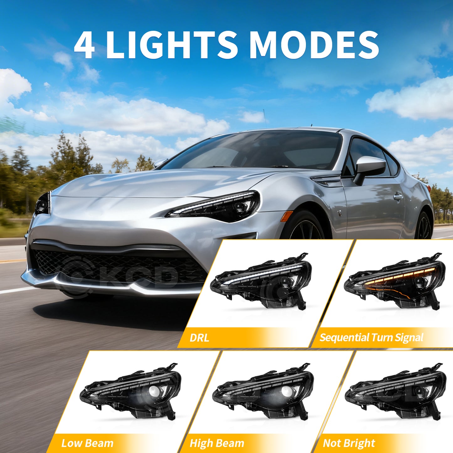 LED Headlight For 2012-2016 Scion FR-S 2012-2021 Toyota 86 2013-2021 Subaru BRZ