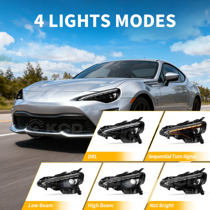 LED Headlight For 2012-2016 Scion FR-S 2012-2021 Toyota 86 2013-2021 Subaru BRZ