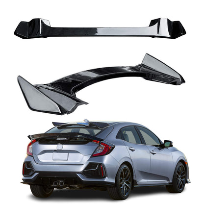 Archaic Rear Roof Spoiler Wing Black Glossy For Honda Civic Hatchback 2016-2021