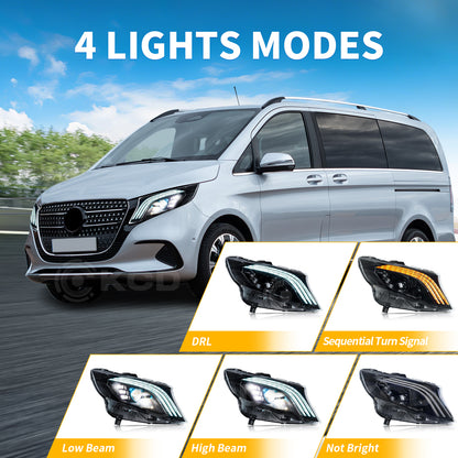 Archaic LED Headlight Assembly For Mercedes-Benz Vito 2016-2020