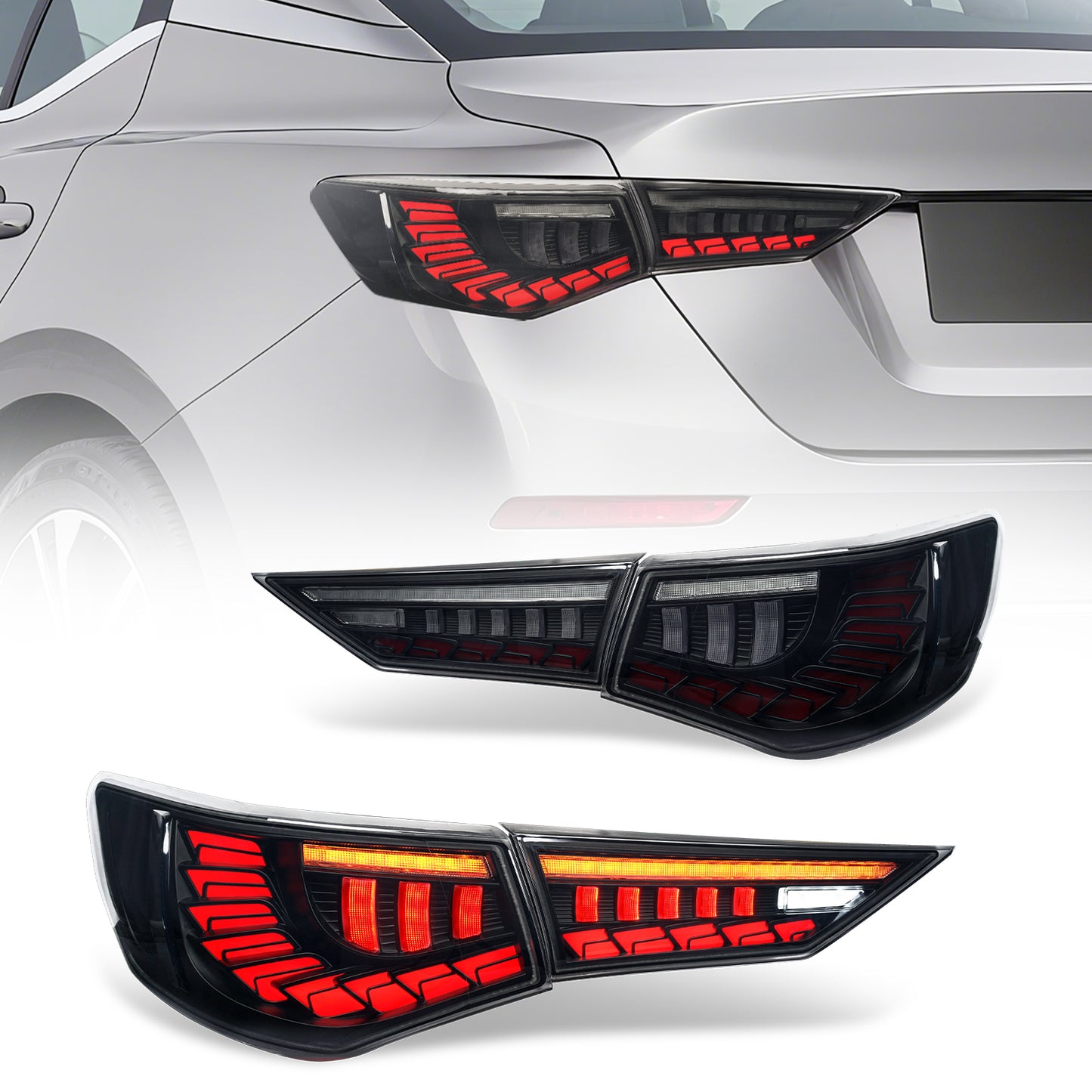 Archaic LED Tail Lights Assembly For Nissan Sentra SV SR SL 2020-2024