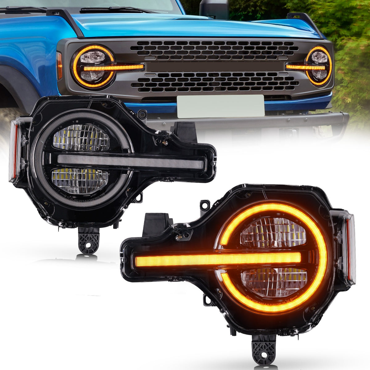 Startanimation für ältere LED-Scheinwerfer für Ford Bronco 2021-2025
