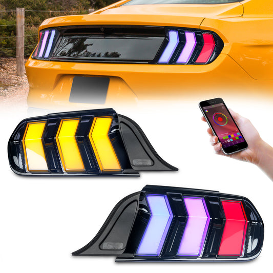 Ensemble de feux arrière à LED archaïques pour Ford Mustang GT350 GT500 2015-2023 avec animation de démarrage
