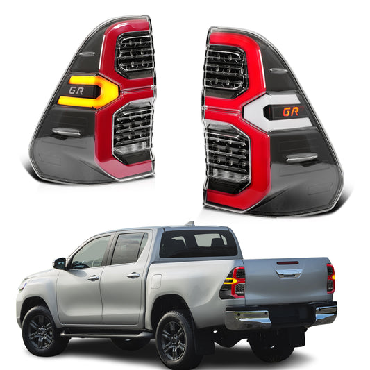 Archaic LED Taillight Assembly For Toyota Hilux 2016-2023 Startup Animation