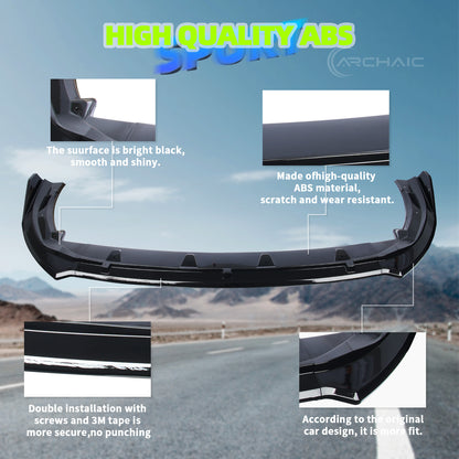 Archaic Front Bumper Lower Lip For Toyota Camry Hybrid 2018 2019 2020