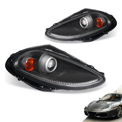 Bi-Xenon Headlights for Ferrari F430 2005-2010 | Real Carbon Fiber OEM+ Upgrade,with E-mark