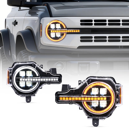 Archaic LED Headlights for Ford Bronco 2021–2026 | App-Controlled DRL