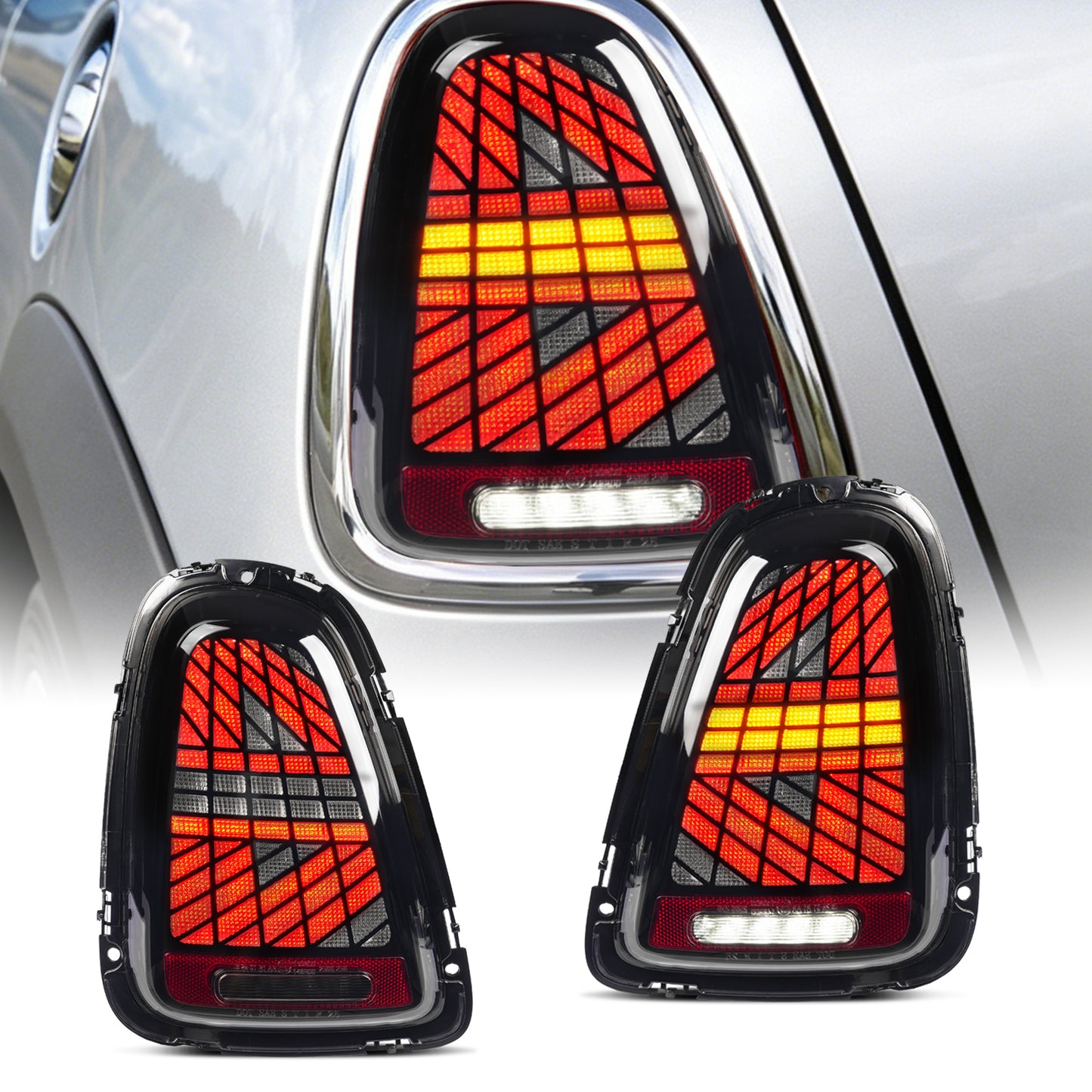Archaic LED Tail Lights Assembly For Mini Cooper R56 R57 R58 R59 3 Models Startup Animation