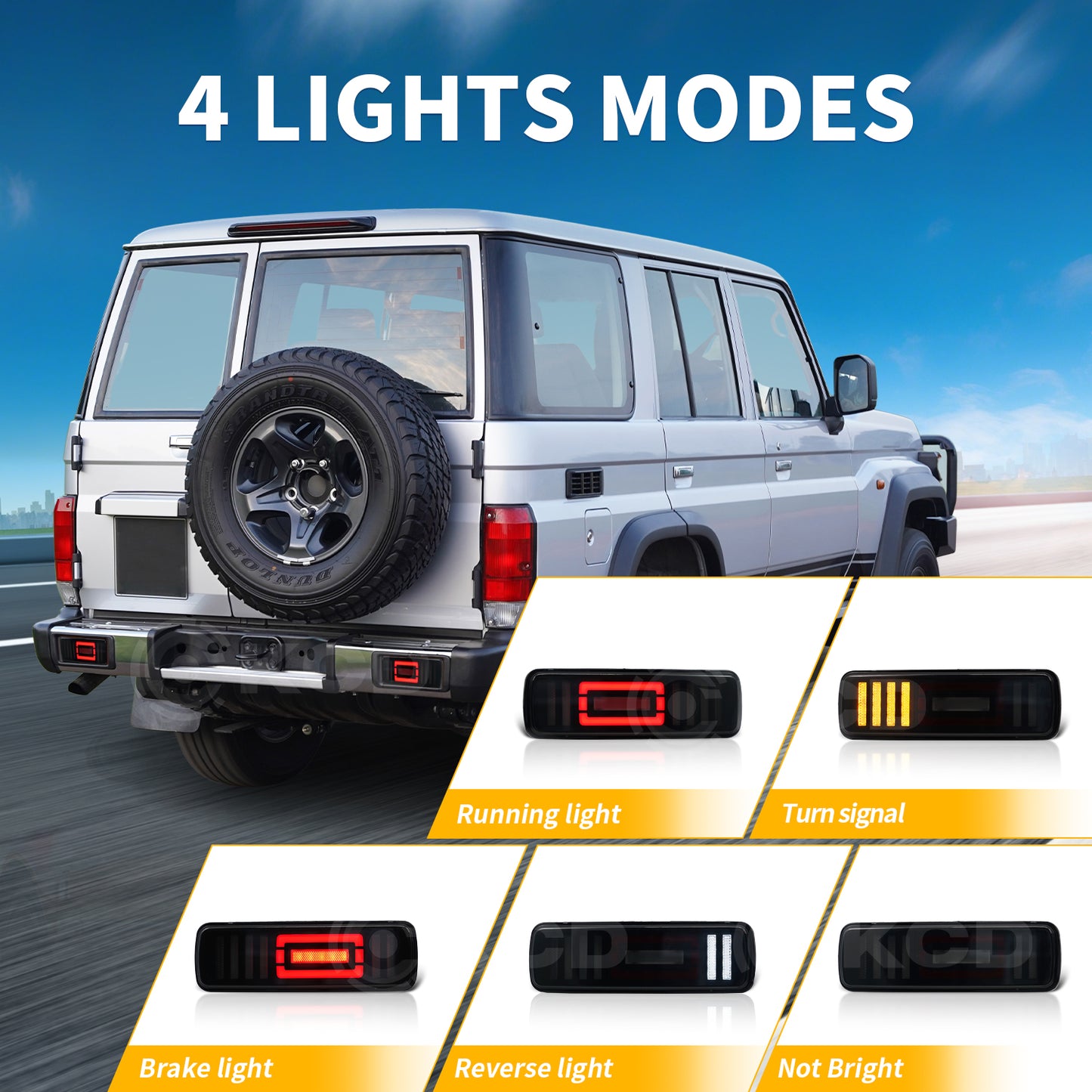 Archaic LED Taillight Assembly For Land Cruiser LC76 2024 Sequential Turn Signal