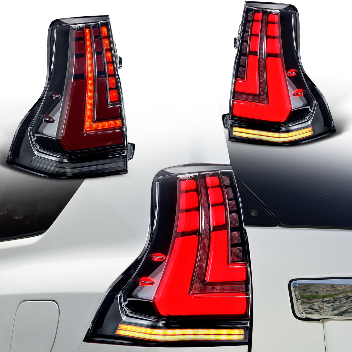 LED Tail Lights Assembly for Lexus GX460 & Toyota Land Cruiser Prado 2010–2023 | Rear Lamp Upgrade