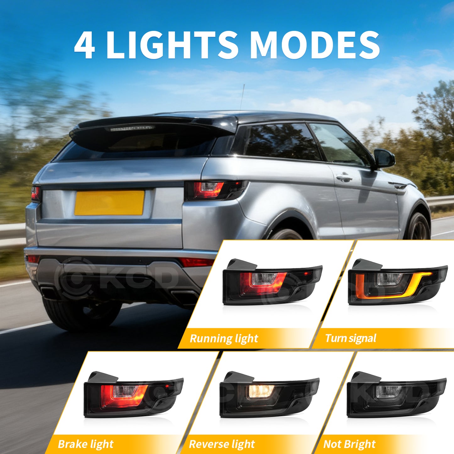 Archaic LED Tail Light Assembly For Range Rover Evoque L538 2011-2020