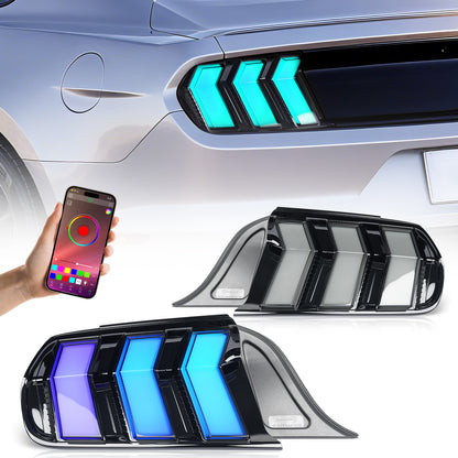 Archaic LED Tail Lights Assembly For Ford Mustang GT350 GT500 2015-2023 Starup Animation