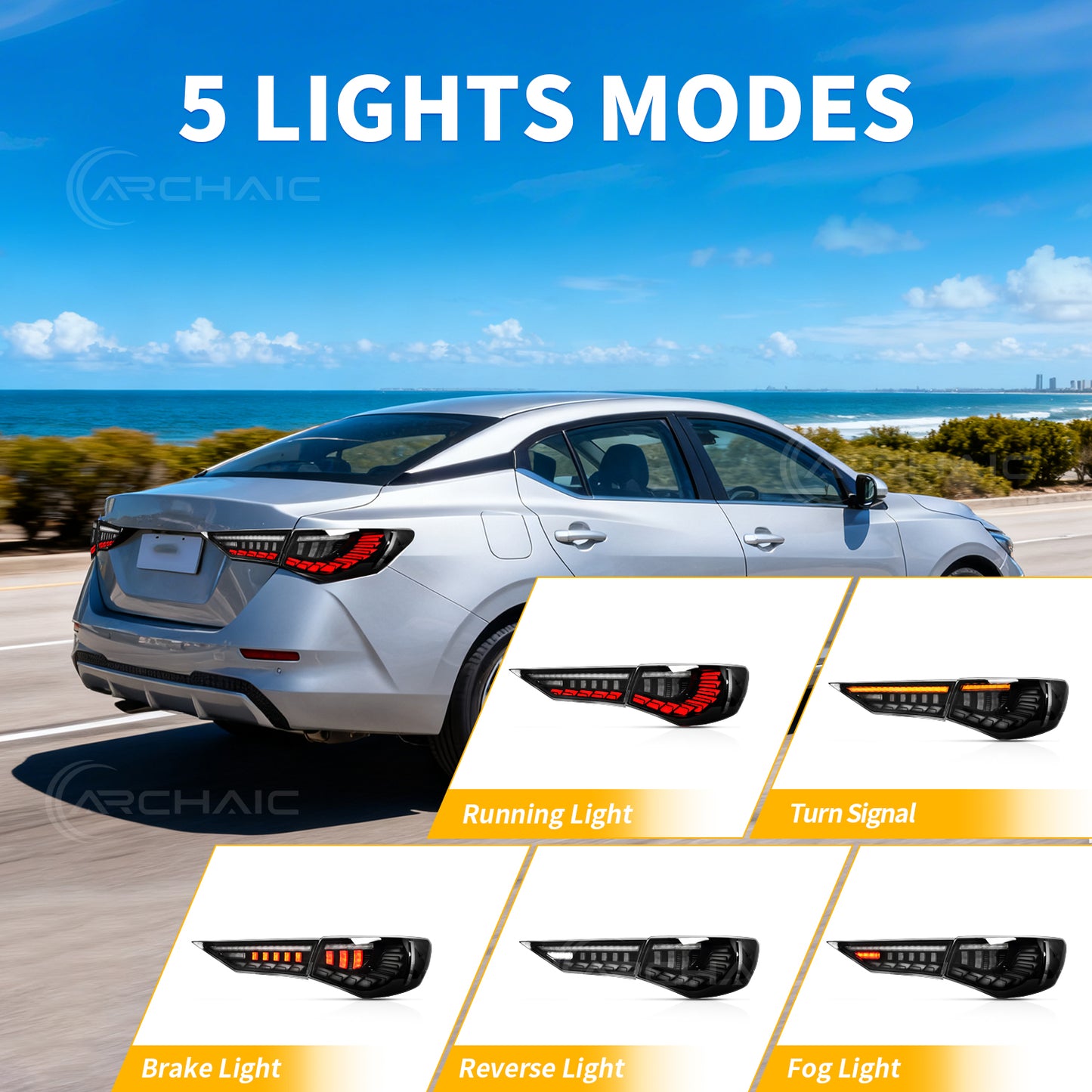 Archaic LED Taillight Assembly For Nissan Sentra 2020-2022