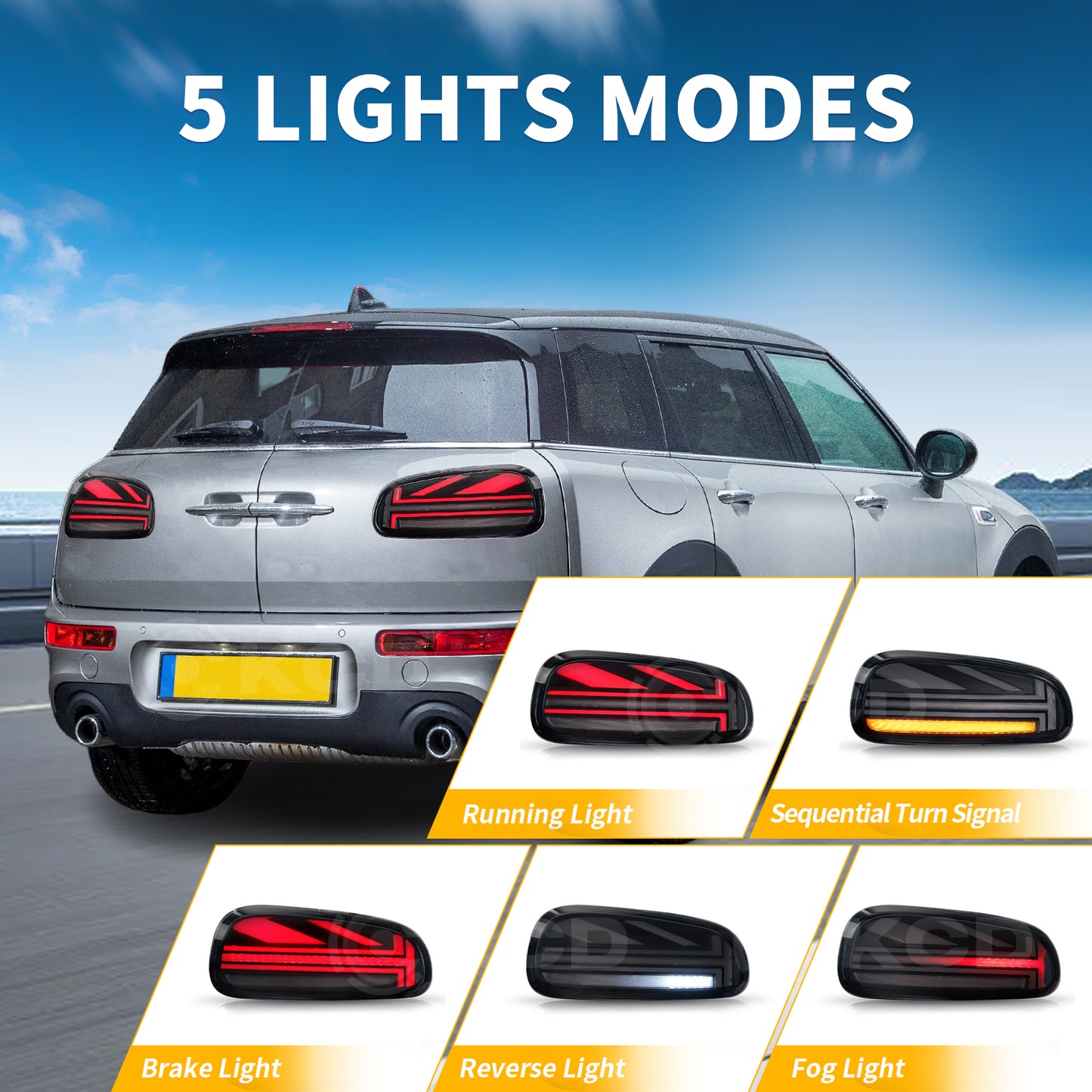Archaic LED Tail Lights Assembly For Mini Cooper Clubman F54 F54N 2015-2023