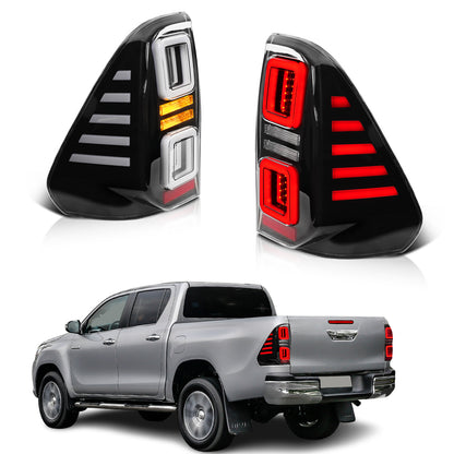 Archaic LED Taillight Assembly For Toyota Hilux 2015-2022 Startup Animation