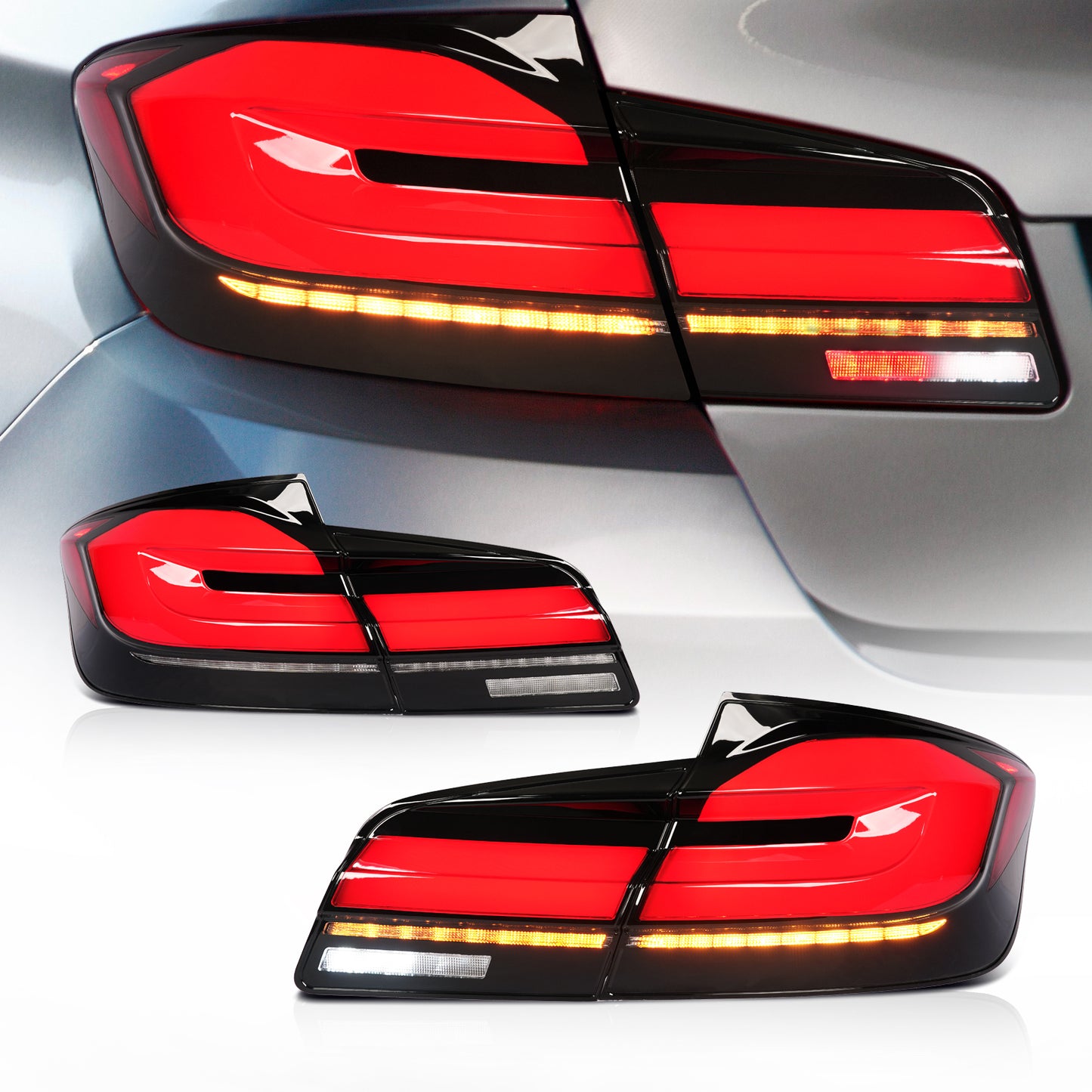 LED Tail Lights for BMW 5 Series F10 F18 M5 Sedan 2011-2017 Sequential Rear Lamps