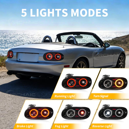 Archaic LED Tail Lights Assembly For Mazda MX-5 NB/Mazda Roadster NB/Mazda Miata NB 1998-2005