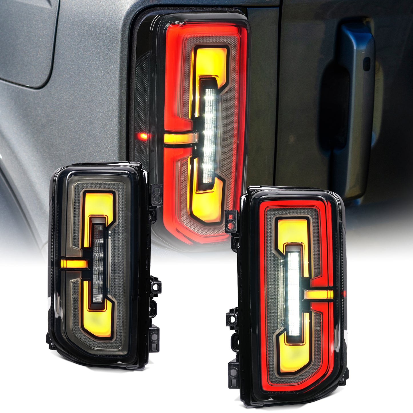 Archaic Full LED Tail Lights for Ford Bronco 2021–Up | Sequential Turn Signals