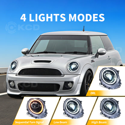 Archaic LED Headlight Assembly For Mini Cooper R55 R56 R57 R58 R59 2007-2015