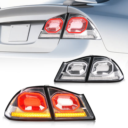 Archaic Diamond LED Tail Lights for Honda Civic FD2 2007–2010
