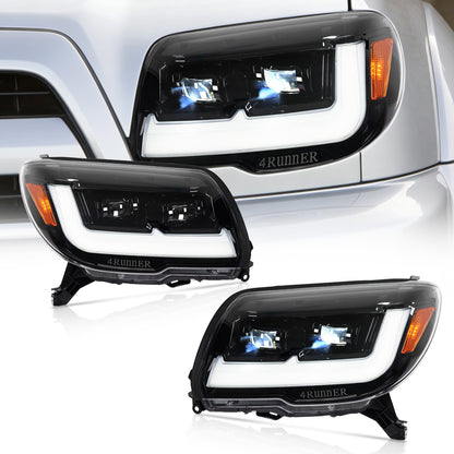Pair LED Headlights For 2003-2009 Toyota 4Runner,Front Light w/LED Sequential Turn Signal
